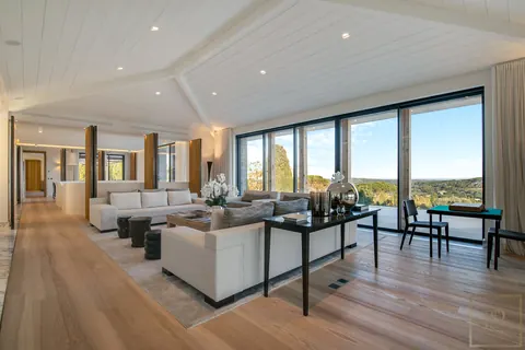 Modern Villa Panoramic View Overlooking Canebiers Bay, petanque court, 19m heated infinity swimming pool, 9 bedrooms in Saint Tropez property rental For Super Rich