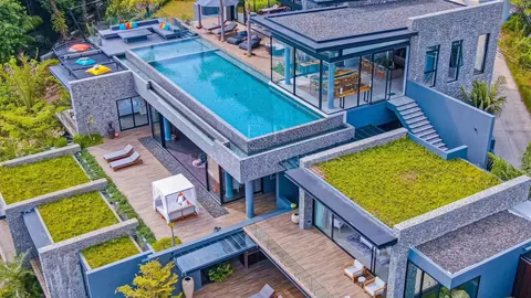Luxury Villa Stunning sea view long infinity pool, 5 bedrooms in Chaweng Noi, Ko Samui
