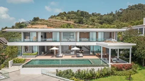 Luxury Villa rooftop terrace 270-degree panoramic view pool, jacuzzi, 9 bedrooms in Choeng Mon, Ko Samui 0 rental For Super Rich