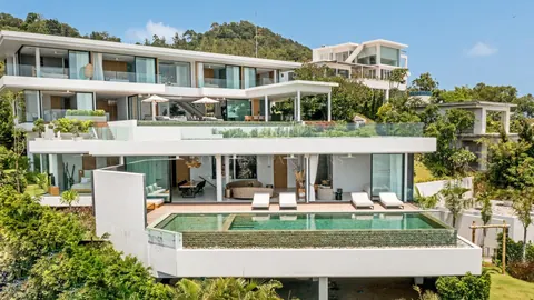 Luxury Villa rooftop terrace 270-degree panoramic view pool, jacuzzi, 9 bedrooms in Choeng Mon, Ko Samui 63137444 rental For Super Rich