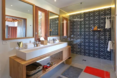 Luxury Villa Danse du Soleil tropical gardens with sea view, heated pool, 5 bedrooms in St Barth vacation rental For Super Rich