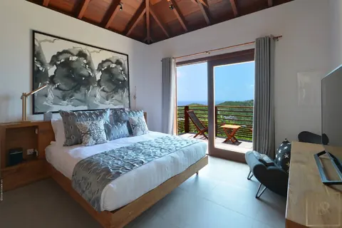 Luxury Villa Danse du Soleil tropical gardens with sea view, heated pool, 5 bedrooms in St Barth search rental For Super Rich