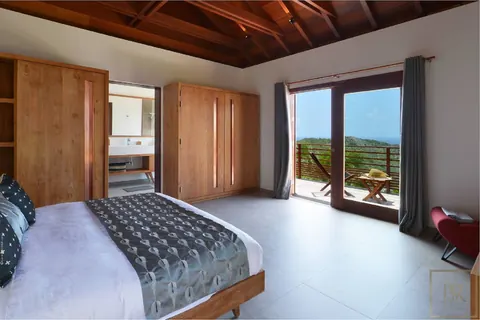 Luxury Villa Danse du Soleil tropical gardens with sea view, heated pool, 5 bedrooms in St Barth property rental For Super Rich