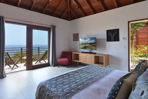 Luxury Villa Danse du Soleil tropical gardens with sea view, heated pool, 5 bedrooms in St Barth best rental For Super Rich