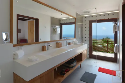Luxury Villa Danse du Soleil tropical gardens with sea view, heated pool, 5 bedrooms in St Barth price rental For Super Rich