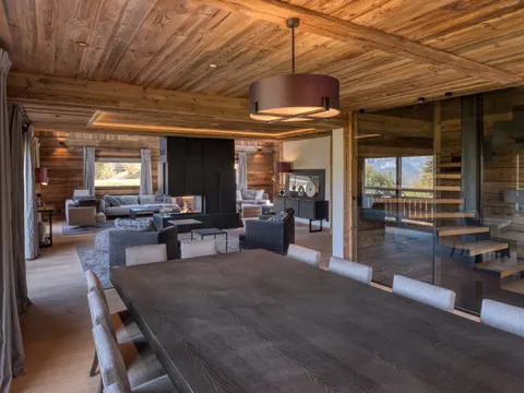 Luxury Chalet Panoramic View Mountain View, 6  bedrooms in Megève PM1-466 rental For Super Rich