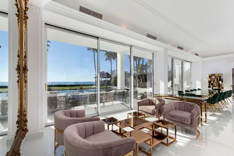 Luxury Villa Melendez frontline beachfront mansion with spectacular sea views, 7 bedrooms in Los Monteros, Marbella price rental For Super Rich