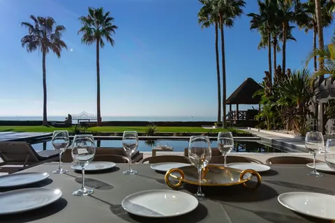 Luxury Villa Melendez frontline beachfront mansion with spectacular sea views, 7 bedrooms in Los Monteros, Marbella 51,000 Week rental For Super Rich
