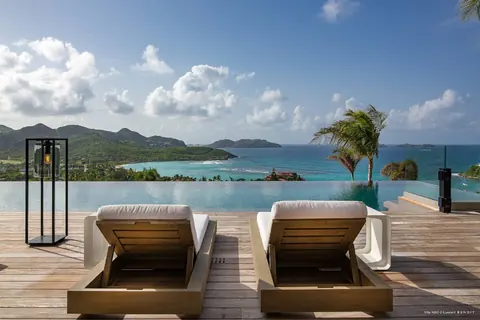 Luxury Villa NEO situated above St. Jean Beach incredible unique Caribbean view, 6 bedrooms in St Barth Neo rental For Super Rich