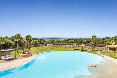High-end Villa EDEN ROCK largest private pool in Mallorca Panoramic & Sea Views, 5 bedrooms in Ses Salines, Mallorca price rental For Super Rich