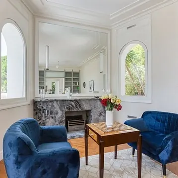 Art Déco Villa Gatsby’s Mansion built in the 1930s, 6 bedrooms in Antibes best rental For Super Rich