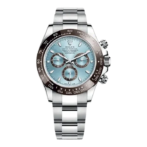 Rolex Daytona Platinum Ice Blue Brown Ceramic
