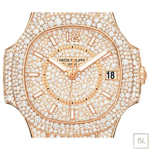 Patek Philippe Nautilus Ladies Full Diamond Set 290,000 for sale For Super Rich