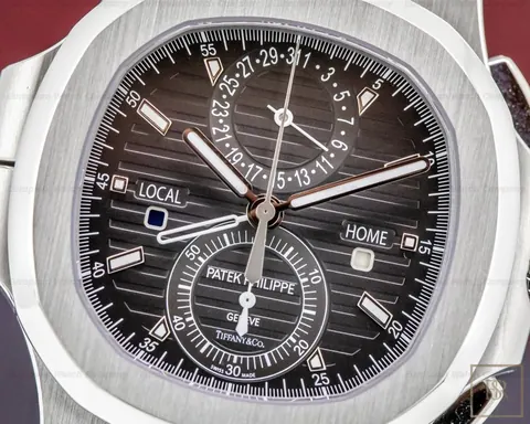 Patek Philippe Nautilus Travel Time Chronograph Tiffany & CO. UAE for sale For Super Rich