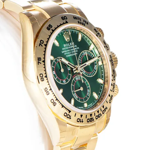 Rolex Daytona Gold Green Index Sweden for sale For Super Rich