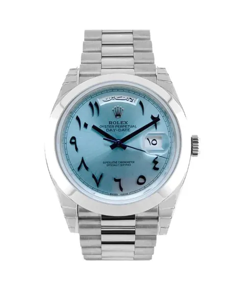 Rolex Day Date Ice Blue Arabic Platinum 0 for sale For Super Rich