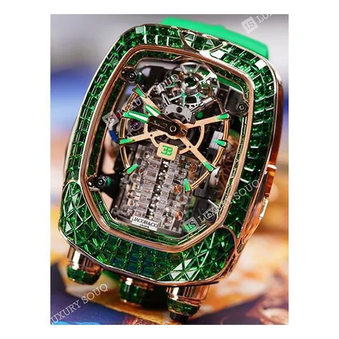 Jacob & Co. Bugatti Chiron Tourbillon Baguette Tsavorite UAE for sale For Super Rich