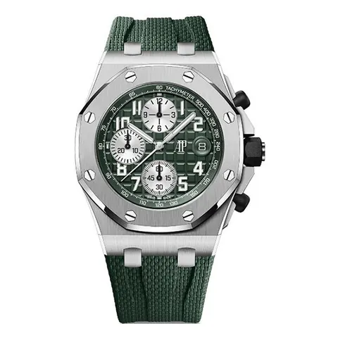 Audemars Piguet Royal Oak Khaki Green Self-winding Chronograph 42mm Titanium 49,500 for sale For Super Rich