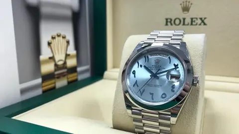 Rolex Day-Date Ice Blue Arabic dial UAE for sale For Super Rich